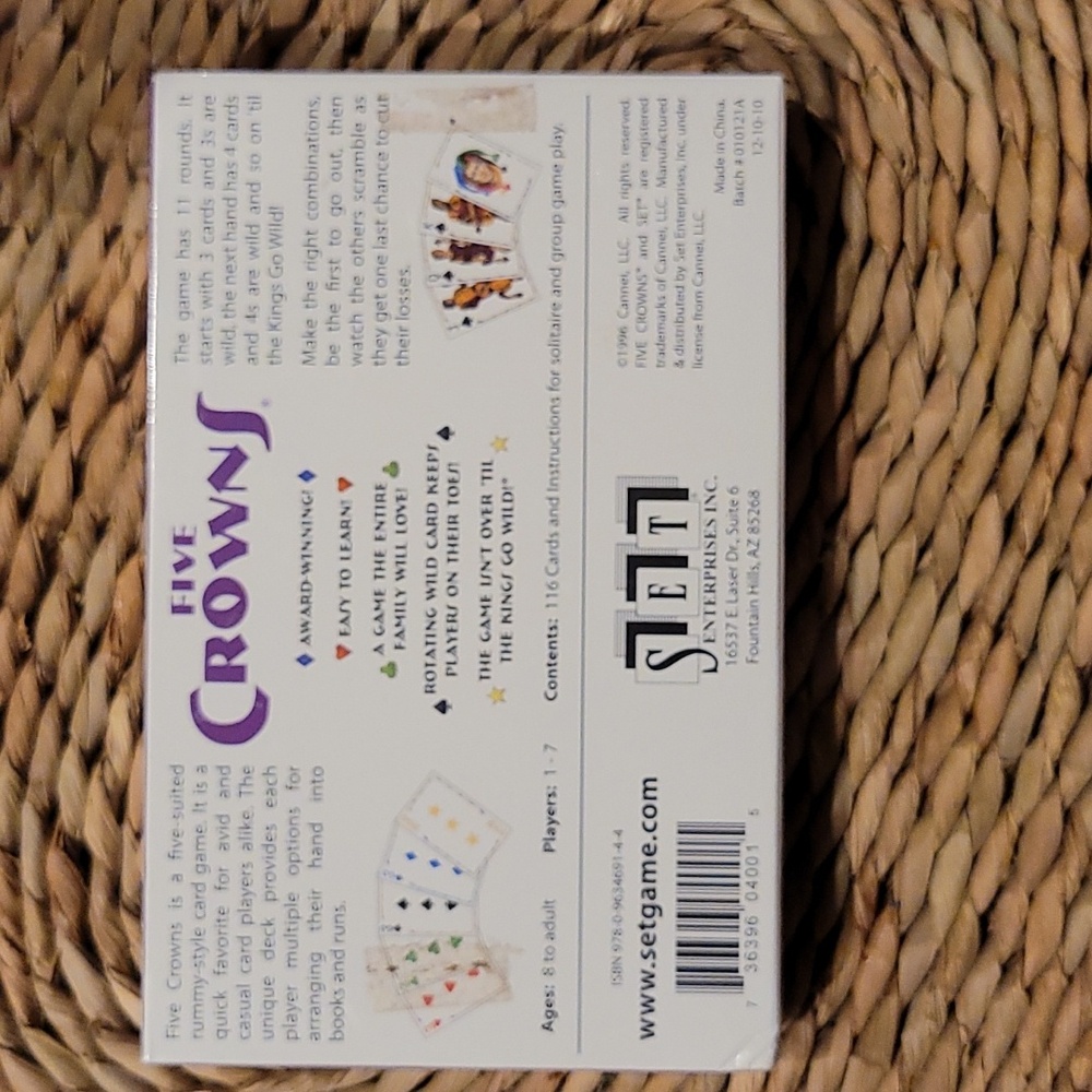 5 Crowns. Rummy Card Game. - Picture 2 of 2
